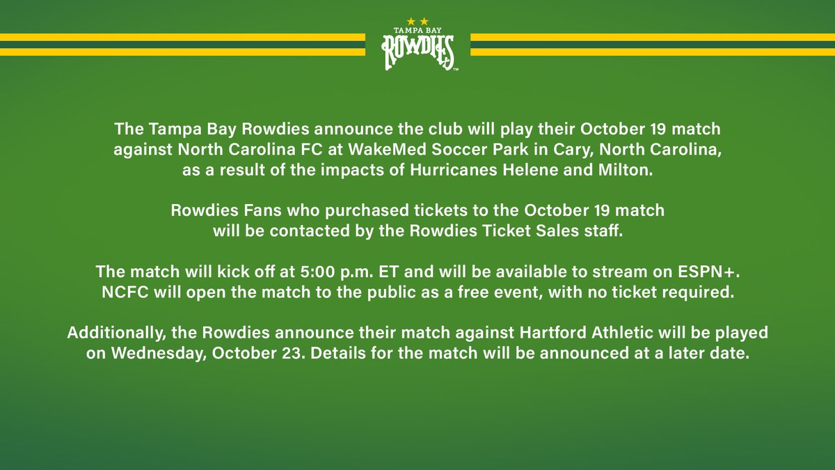 Tampa Bay Rowdies tweet media