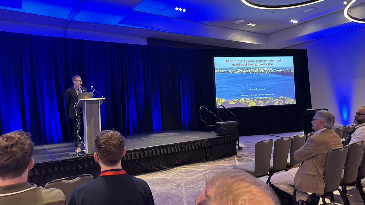 James Gilchrist (@gilchrist_lab) on Twitter photo Huge congrats to Michael Graham for his Bingham Medal lecture from the Society of Rheology. #SoR2024
His talk highlighted the vast impact he has had on fluid mechanics, rheology, and computational methods development.
<a href="/SoRheology/">The Society of Rheology</a> Huge congrats to Michael Graham for his Bingham Medal lecture from the Society of Rheology. #SoR2024
His talk highlighted the vast impact he has had on fluid mechanics, rheology, and computational methods development.
<a href="/SoRheology/">The Society of Rheology</a>