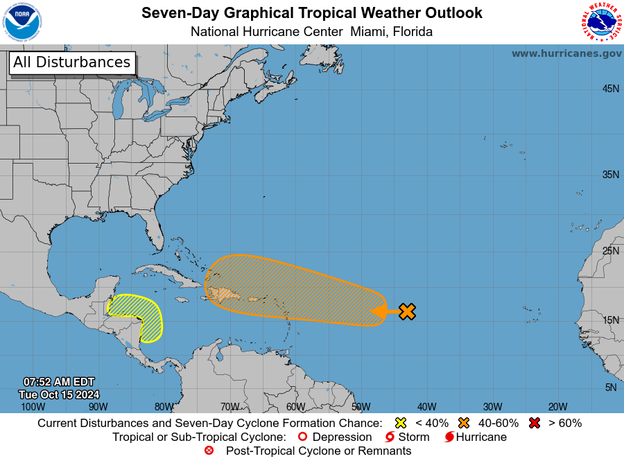philklotzbach's tweet photo. CSU has issued its two-week forecast for 15 October - 28 October Atlantic #hurricane activity. We slightly favor above-normal activity (50% chance) relative to near normal (40%), with below normal less likely (10%). Details in link:

https://t.co/gP4EIVlxoo https://t.co/NtcVprG3sx