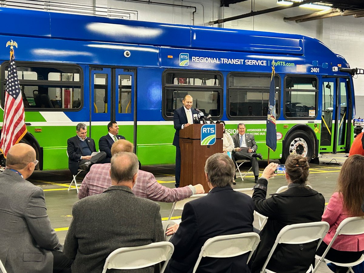 We were thrilled to attend the press conference for the launch of the new hydrogen fleet at <a href="/enjoyRTS/">RTS</a>! This is THE FIRST hydrogen transit fleet in the nation and will be a model for other transit authorities to follow. Congratulations to all who were involved in making this a