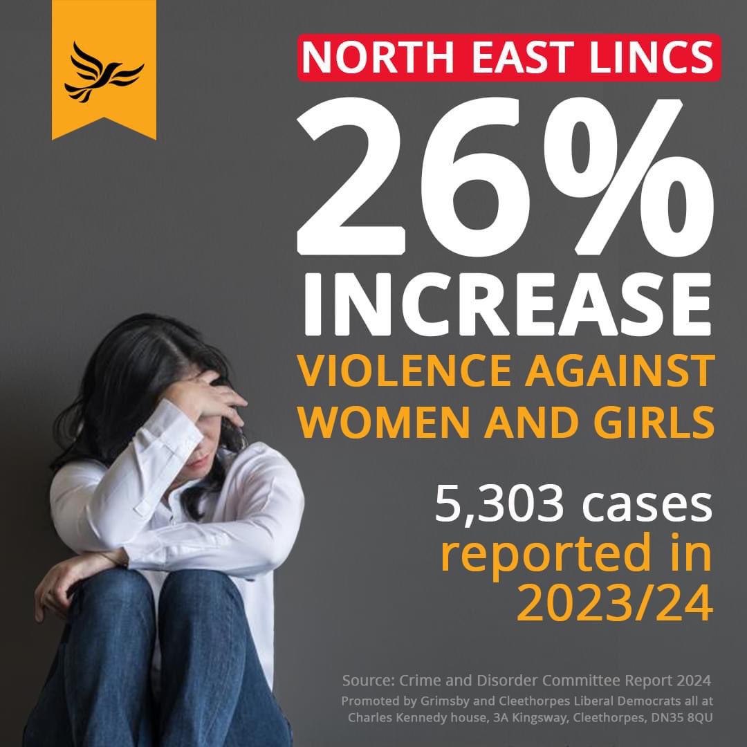Grimsby & Cleethorpes Liberal Democrats (@grimcleelibdems) on Twitter photo We’re facing a crisis in NELincs! With 26% rise in violence against women & girls, its clear NELCouncil needs a perpetrator programme to address root causes & hold offenders accountable
<a href="/GrimCleeLibDems/">Grimsby & Cleethorpes Liberal Democrats</a> are committed to making this happen - we're calling for meaningful actions! We’re facing a crisis in NELincs! With 26% rise in violence against women & girls, its clear NELCouncil needs a perpetrator programme to address root causes & hold offenders accountable
<a href="/GrimCleeLibDems/">Grimsby & Cleethorpes Liberal Democrats</a> are committed to making this happen - we're calling for meaningful actions!
