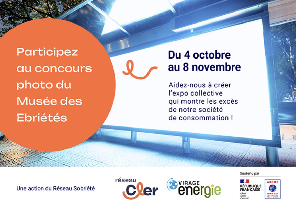 Vous avez déjà observé des gaspillages d’énergie et de ressources autour de vous ? 
Vous aimez prendre des photos ?
➡️ Participez au concours photos organisé par Le Réseau Sobriété, co-animé par le <a href="/reseauCler/">réseau Cler</a> et <a href="/VirageEnergie/">Virage Energie</a>  
Jusqu'au 8 novembre 👉mtaterre.fr/participez-a-u…