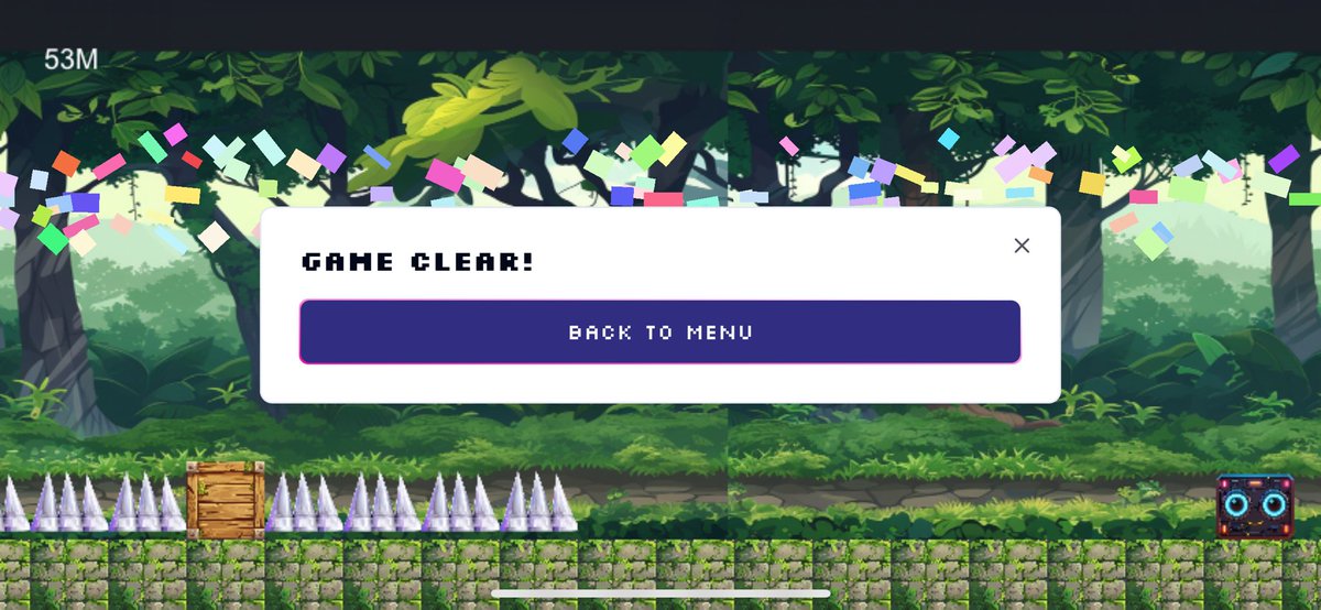 Congrats!
Intuitive controls and engrossing to play!
I clear hard mode!
also looking forward to the stage creation feature!