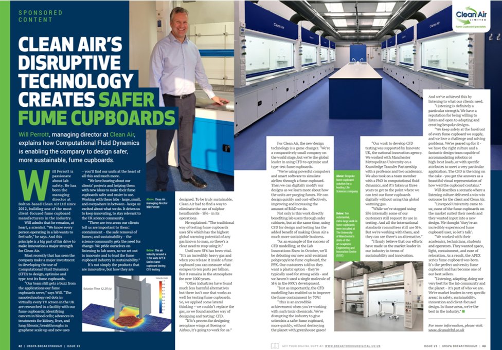 We're an active affiliate of <a href="/UKSPA/">UKSPA</a> - The UK Science Park Association. The lab community is passionate about its work, and we love being a part of that! Check us out in #Breakthrough on P42 bit.ly/3U7Xcmc 
And come to Stand 50, LAB INNOVATIONS at the NEC 30-31 October!