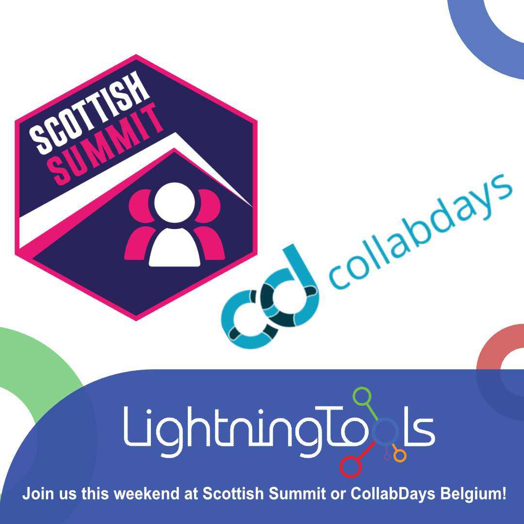 Lightning Tools (@lightningtools) on Twitter photo Join us this weekend when we'll be in 2 places at once! Come and say "Hello" to Brett & Jarrad at <a href="/scottishsummit/">Scottish Summit</a>, or if you're heading to <a href="/CollabDaysBE/">CollabDays Belgium</a>, try Sandy with a "Goedemorgen"! #sharePointevent #M365life
hubs.ly/Q02Ts7JF0
hubs.ly/Q02TrR0w0 Join us this weekend when we'll be in 2 places at once! Come and say "Hello" to Brett & Jarrad at <a href="/scottishsummit/">Scottish Summit</a>, or if you're heading to <a href="/CollabDaysBE/">CollabDays Belgium</a>, try Sandy with a "Goedemorgen"! #sharePointevent #M365life
hubs.ly/Q02Ts7JF0
hubs.ly/Q02TrR0w0