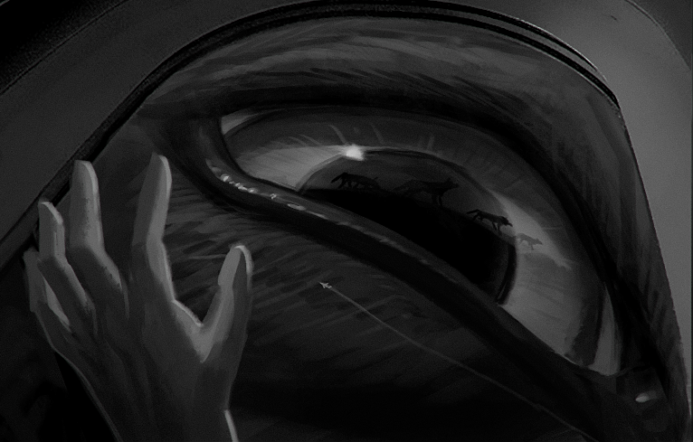 MacroWolfie's tweet photo. You two's eyes meet through the plane's window....better hope he is in good mood....

(Just an insert panel from the upcoming comm) https://t.co/610llqrqZb