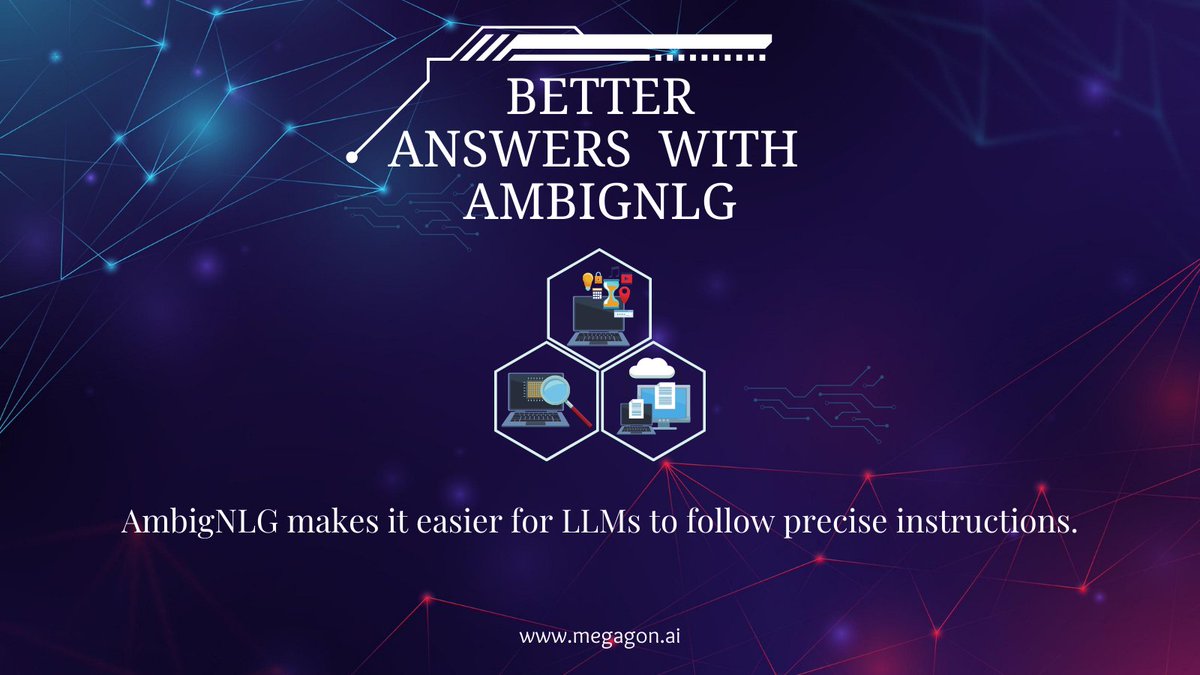 ⚡️Are you working with #NLP or #AI-driven products for Natural Language Generation (#NLG)? Task ambiguity is a common pain point and AmbigNLG changes that! AmbigNLG is designed to solve task ambiguity in instructions for NLG. What it is... 👇🧵