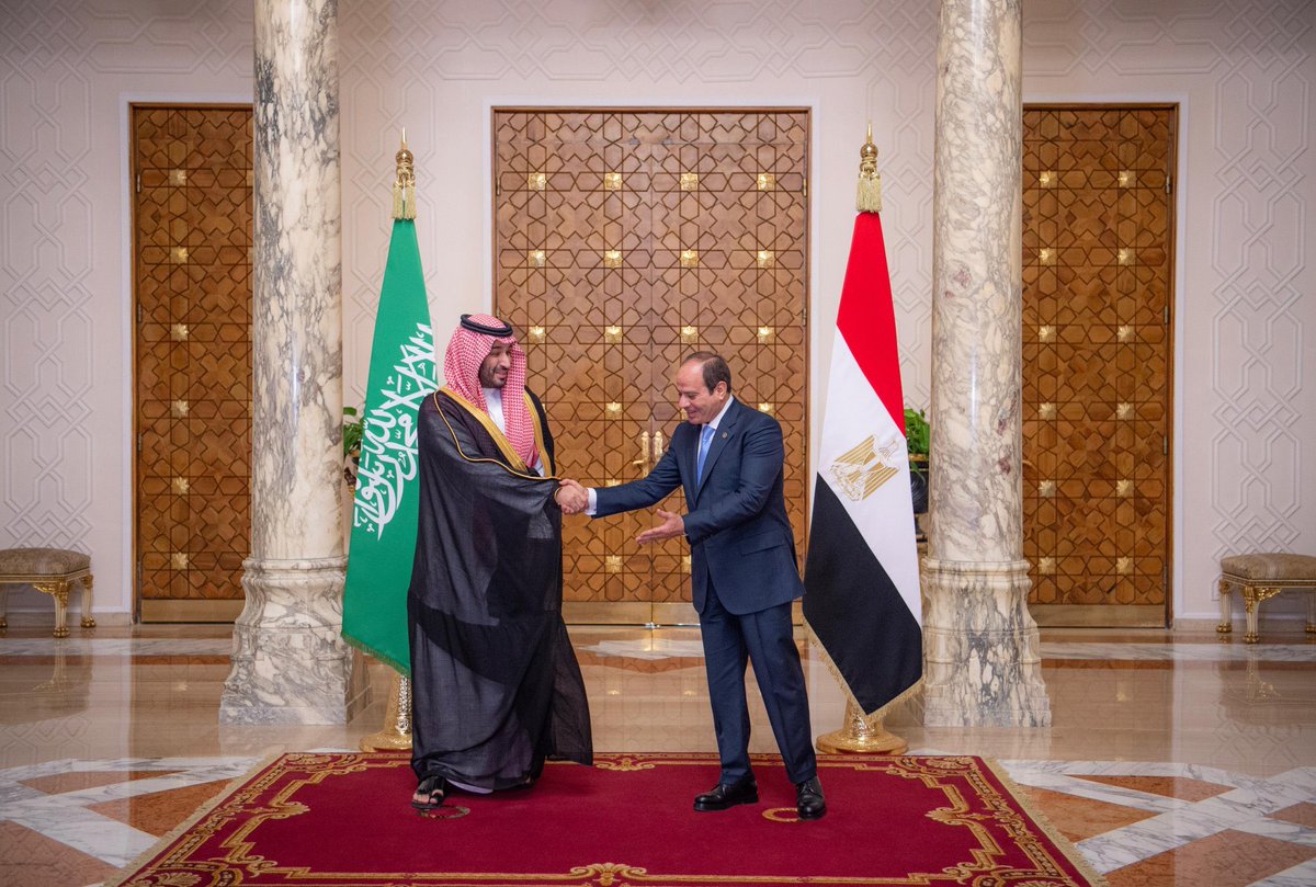 monther72's tweet photo. ⭕️ عاجل في حدث تاريخي هام :
توقيع مجلس تنسيقي أ��لى بين #مصر و #السعودية بحضور سمو سيدي ولي العهد والرئيس عبدالفتاح السيسي .
جعله الله مجلسًا مباركًا لبلدين وشعبين شقيقين .
#ولي_العهد_في_مصر https://t.co/lM5wTZ07Fm