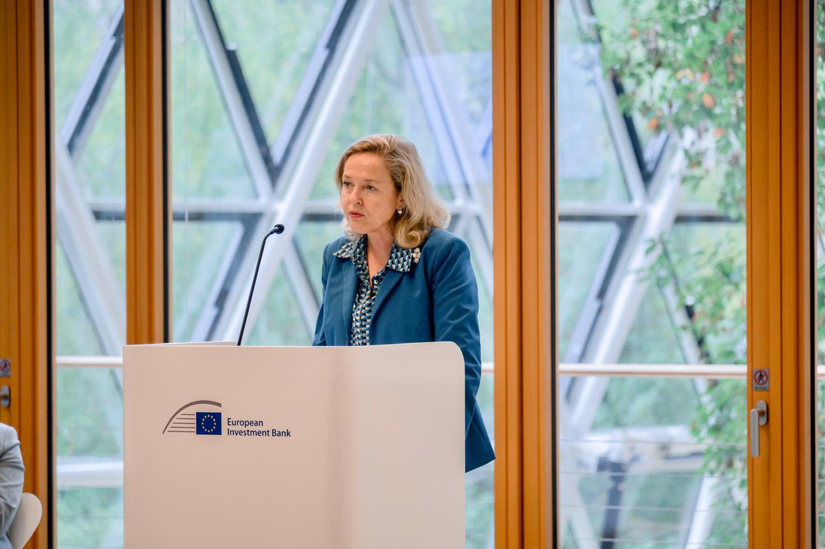 European Investment Bank (@eib) on Twitter photo Closing today’s seminar, President <a href="/NadiaCalvino/">Nadia Calviño</a> outlines our commitment to listening to stakeholders:
'We are an open-minded institution, as transparent and accountable as possible. We work for each & every EU citizen and their voice in the world.
Together, we are unstoppable.' Closing today’s seminar, President <a href="/NadiaCalvino/">Nadia Calviño</a> outlines our commitment to listening to stakeholders:
'We are an open-minded institution, as transparent and accountable as possible. We work for each & every EU citizen and their voice in the world.
Together, we are unstoppable.'