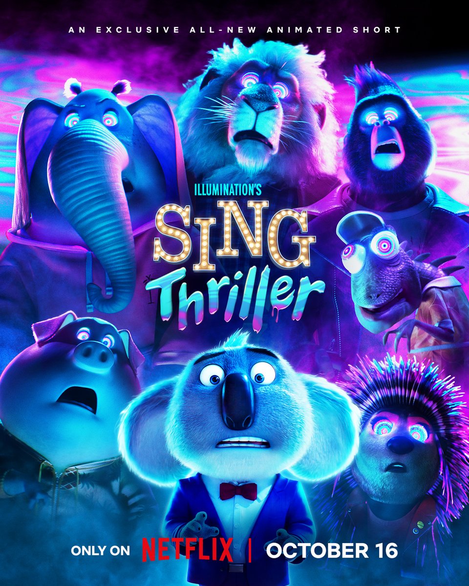 No tricks, only treats. A brand new SING: THRILLER short arrives exclusively on Netflix tomorrow!