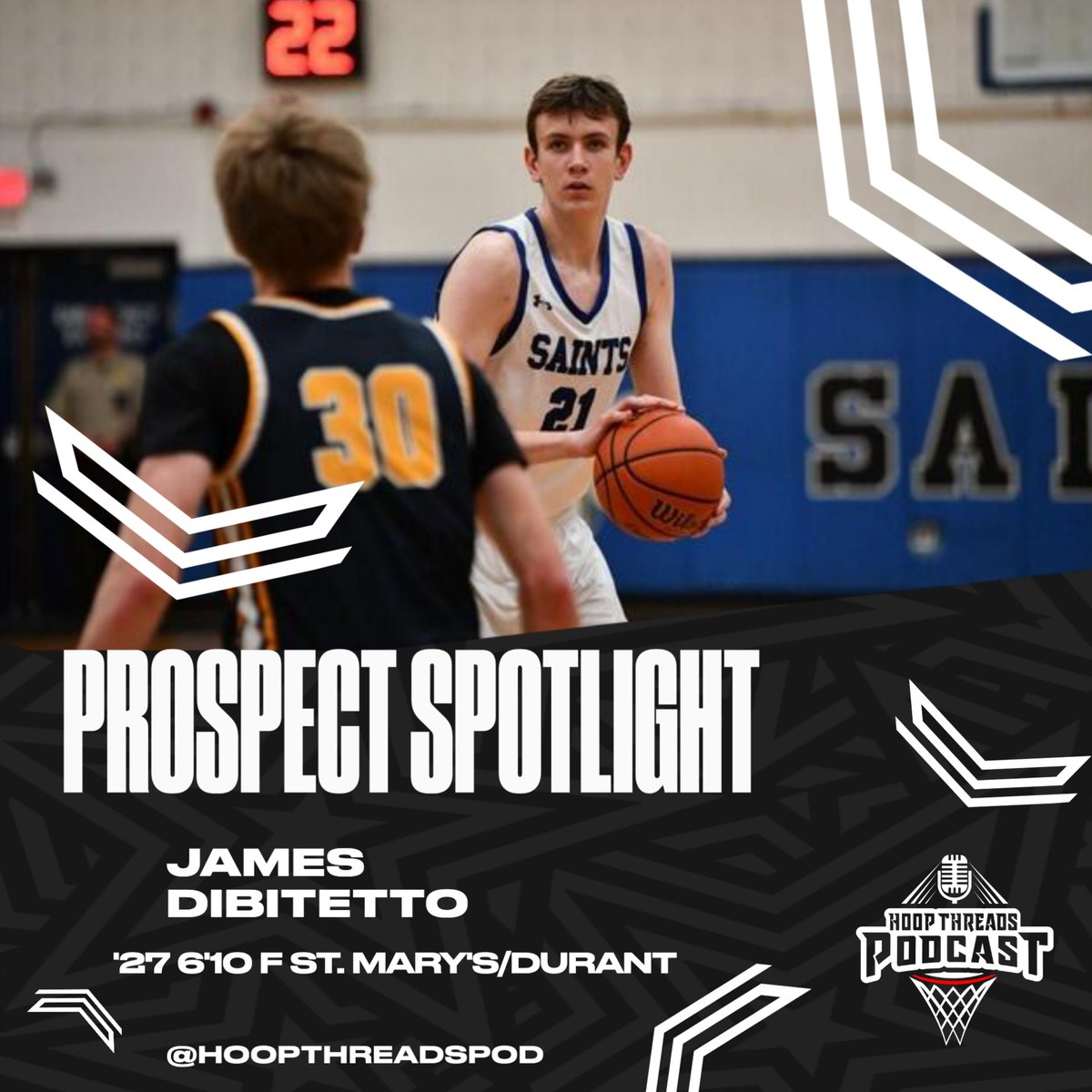 Aaron Proia (@pr0ia) on Twitter photo Coming tomorrow <a href="/HoopThreadsPod/">Hoop Threads Pod</a> 👀
#ProspectSpotlight with '27 6'10 F James DiBitetto of <a href="/StM_bball/">St Mary's Basketball</a> / <a href="/teamdurant_AAU/">Official Team Durant</a> Coming tomorrow <a href="/HoopThreadsPod/">Hoop Threads Pod</a> 👀
#ProspectSpotlight with '27 6'10 F James DiBitetto of <a href="/StM_bball/">St Mary's Basketball</a> / <a href="/teamdurant_AAU/">Official Team Durant</a>