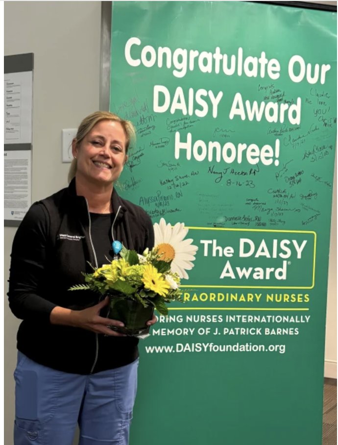 Newton-Wellesley Hospital (@newtonwellesley) on Twitter photo We're thrilled to announce that Lynn Nicotera, RN, of the Cardiac Rehab Program, has been awarded a <a href="/DAISY4Nurses/">DAISY Foundation</a> Award for her exceptional care. Lynn received six nominations, each highlighting her unwavering dedication, compassion and empathy. Thank you, Lynn! We're thrilled to announce that Lynn Nicotera, RN, of the Cardiac Rehab Program, has been awarded a <a href="/DAISY4Nurses/">DAISY Foundation</a> Award for her exceptional care. Lynn received six nominations, each highlighting her unwavering dedication, compassion and empathy. Thank you, Lynn!