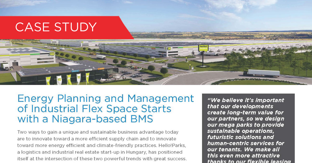 TridiumInc's tweet image. New Case Study: Large Flex-Space Industrial Park in Europe deploys #NiagaraFramework for energy management and reporting. Tenant-facing app keeps energy saving front-of-mind! tridium.com/content/dam/tr…
