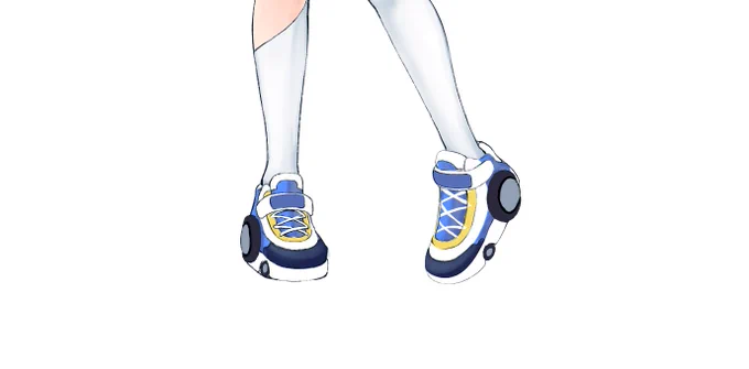続きで靴の影塗りを少し描きました_φ(・_・が、質感に対して色味合ってるかなこれ… 