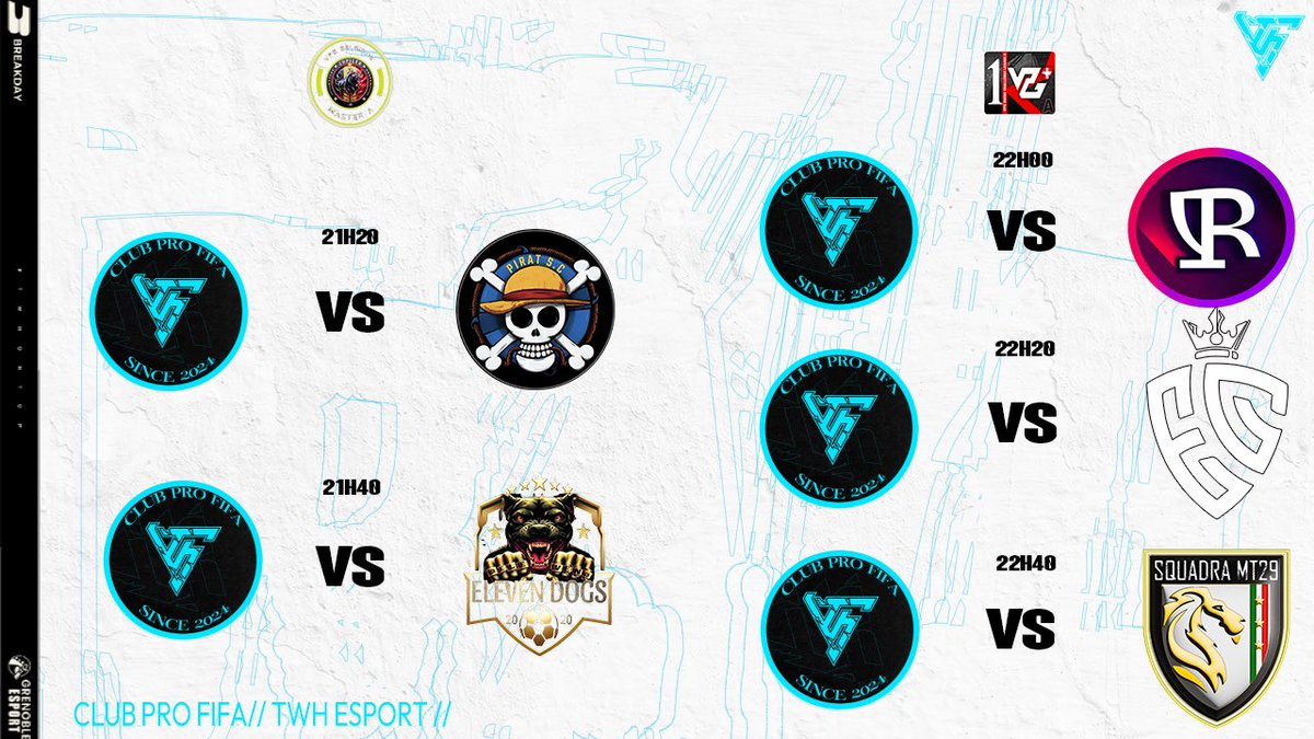 [MATCHDAY] 🏆

Soirée chargée avec 2 matchs de VPG Belgique et le début de la VPG Suisse ce soir pour notre équipe ! ⚽️

#TWHOnTop 💪