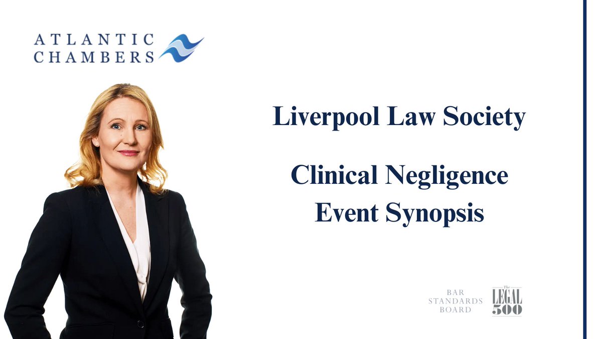 Elizabeth Francis spoke at the recent Liverpool Law Society Clinical Negligence event, here she provides a synopsis of that seminar. Mediation in clinical negligence claims…a quickly changing landscape: atlanticchambers.co.uk/mediation-in-c…
#clinicalnegligence #mediation #civillitigation