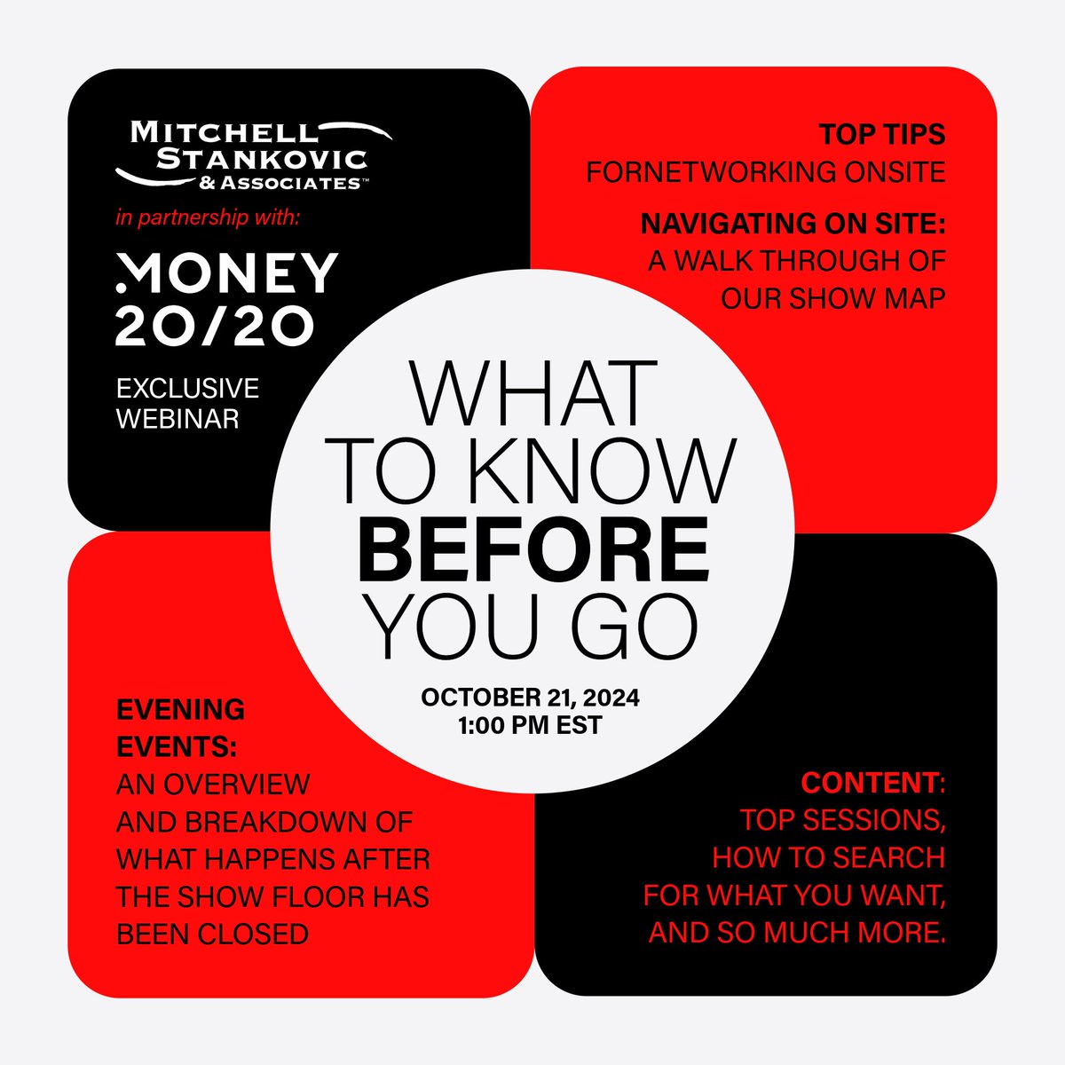 Get the most from your Money 20/20 experience! Sign up today for an informational webinar from the Money 20/20 team to learn everything you need to know and more. Register now. bit.ly/3Yh7HpR

#CU_Underground #Money2020 #KnowBeforeYouGo