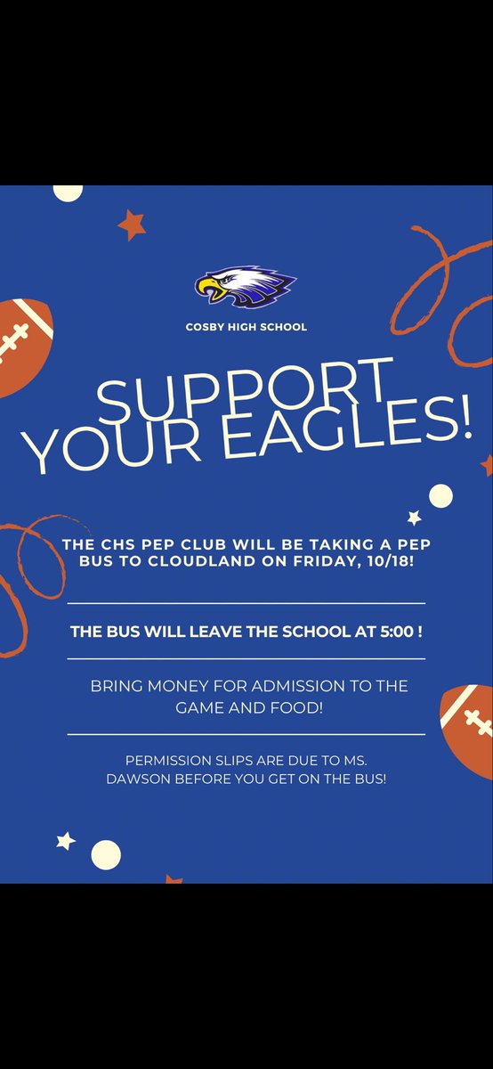 Big game @ Cloudland Friday and we’d like to see some students there. Big thank you to <a href="/CaseyGi27302488/">RowdyVol</a> for his continued support of Cosby High School.