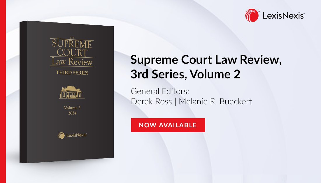 Now Available: Supreme Court Law Review - ow.ly/iUyL50TCjVh - This title offers Canadian and international perspectives on the theme of the Universal Declaration of Human Rights.

Available online: ow.ly/UegB50TCjVi

#LexisNexisCanada  <a href="/derekbmross/">Derek Ross</a> <a href="/MelanieBueckert/">Melanie Bueckert</a>