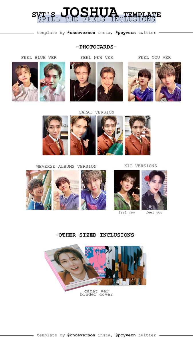 seventeen scoups, jeonghan, and joshua individual member templates