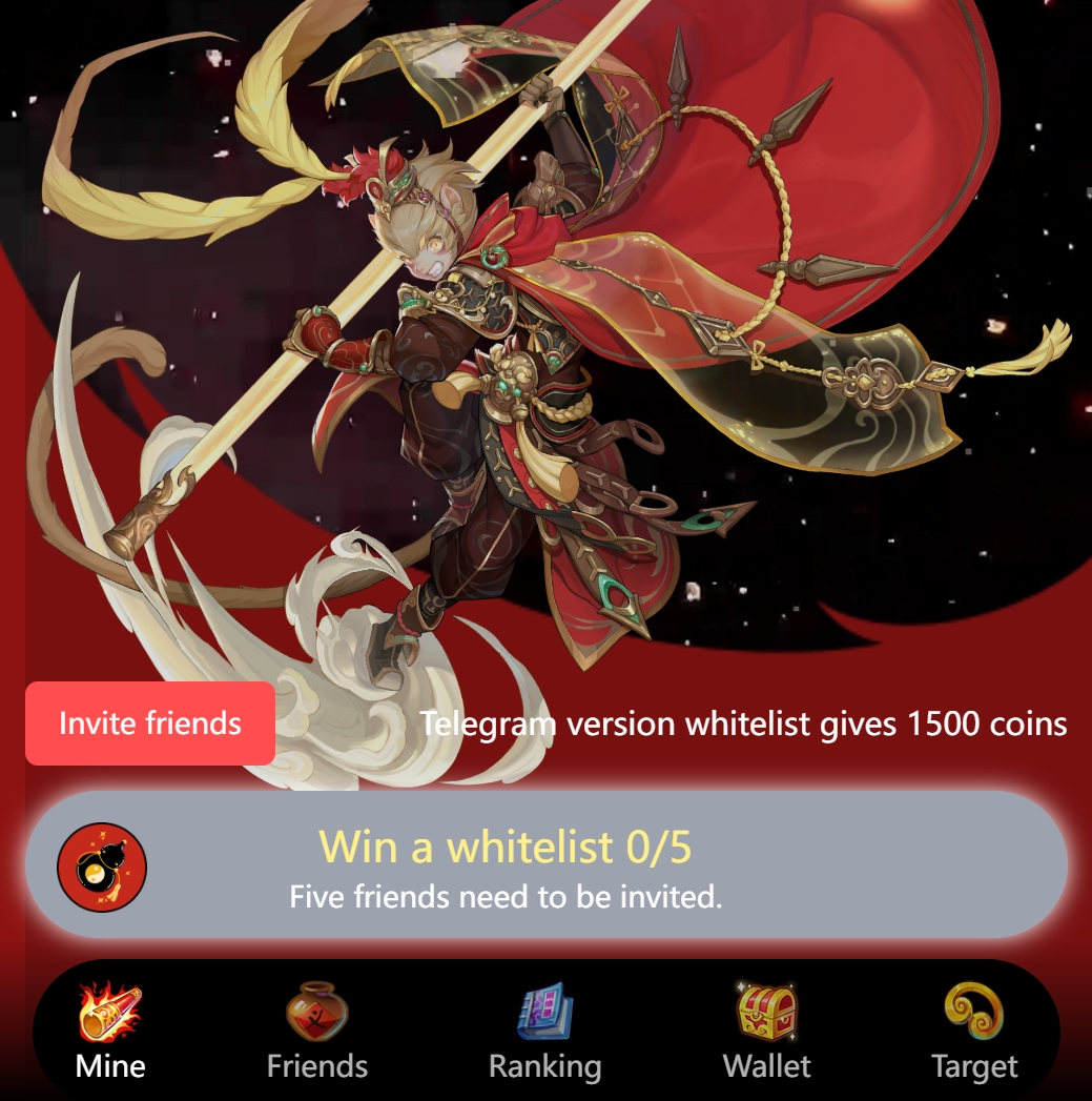 eastwukong's tweet photo. 🎉 Wukong Telegram Game is Live!

Join now to get free whitelist and token rewards!

🪙 Free Token Mining:

Participate in the Wukong Telegram game to earn POWER for free, which can be used to mine Wukong tokens without any fees. 

The more POWER you have, the more tokens you can mine. Invite friends to boost your POWER! (Wukong token mining will start after the NFT minting phase.)

🌟 NFT Discount Whitelist (Limited to 1,500):

Invite 5 friends to join the Wukong game to earn POWER and secure a spot on the Wukong NFT whitelist, enjoying the highest NFT discount. 

Whitelist holders will also receive an extra 1,500 Wukong tokens!

Start the Wukong game:
https://t.co/bGyMXQSTc1