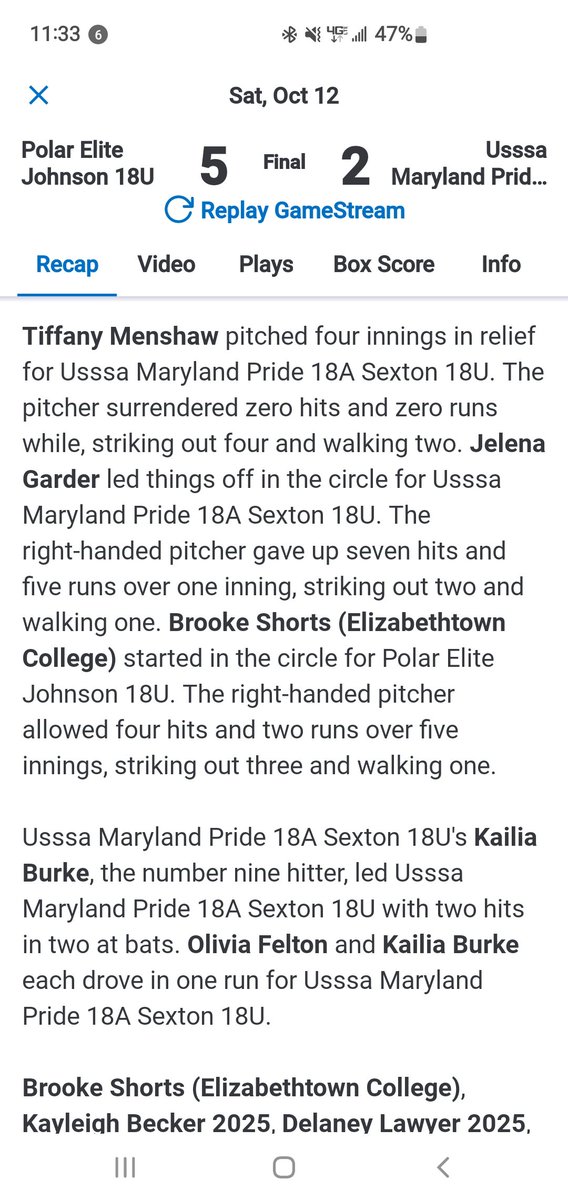 Tiffany Mewshaw, Class of 2028 Pasadena, Maryland tweet media