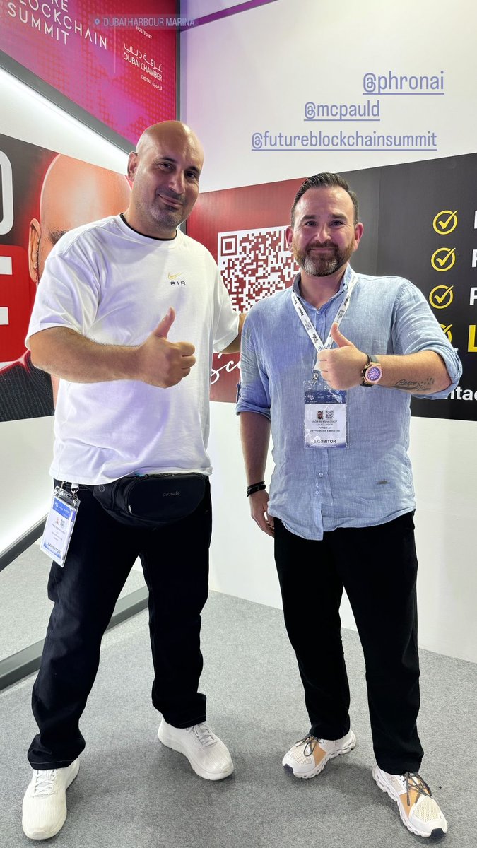Phron_ai's tweet photo. 📢 Day 3 at the #FutureBlockchainSummit is all about connections and breakthroughs!

The PhronAI team, led by Co-Founder @Igor_WEB3 , is actively networking with industry leaders, showcasing how our AI-powered Layer 1/Layer 0 revolutionizing the blockchain space. 🦾

#Phrony is bringing the hype—fueling excitement as we explore game-changing blockchain innovations that are shaping the future! 🚀✨

Stay tuned as we unlock the future of tech together! 🔥

#PhronAI #FutureBlockchainSummit2024 #AI #Web3 #GITEX2024
