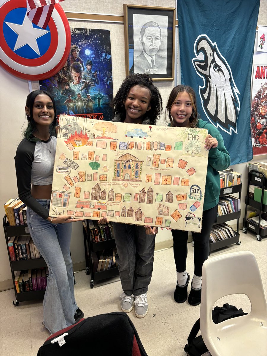 These students went above and beyond in the independent novel project. This Fahrenheit 451 board game will become a permanent fixture in our classroom.