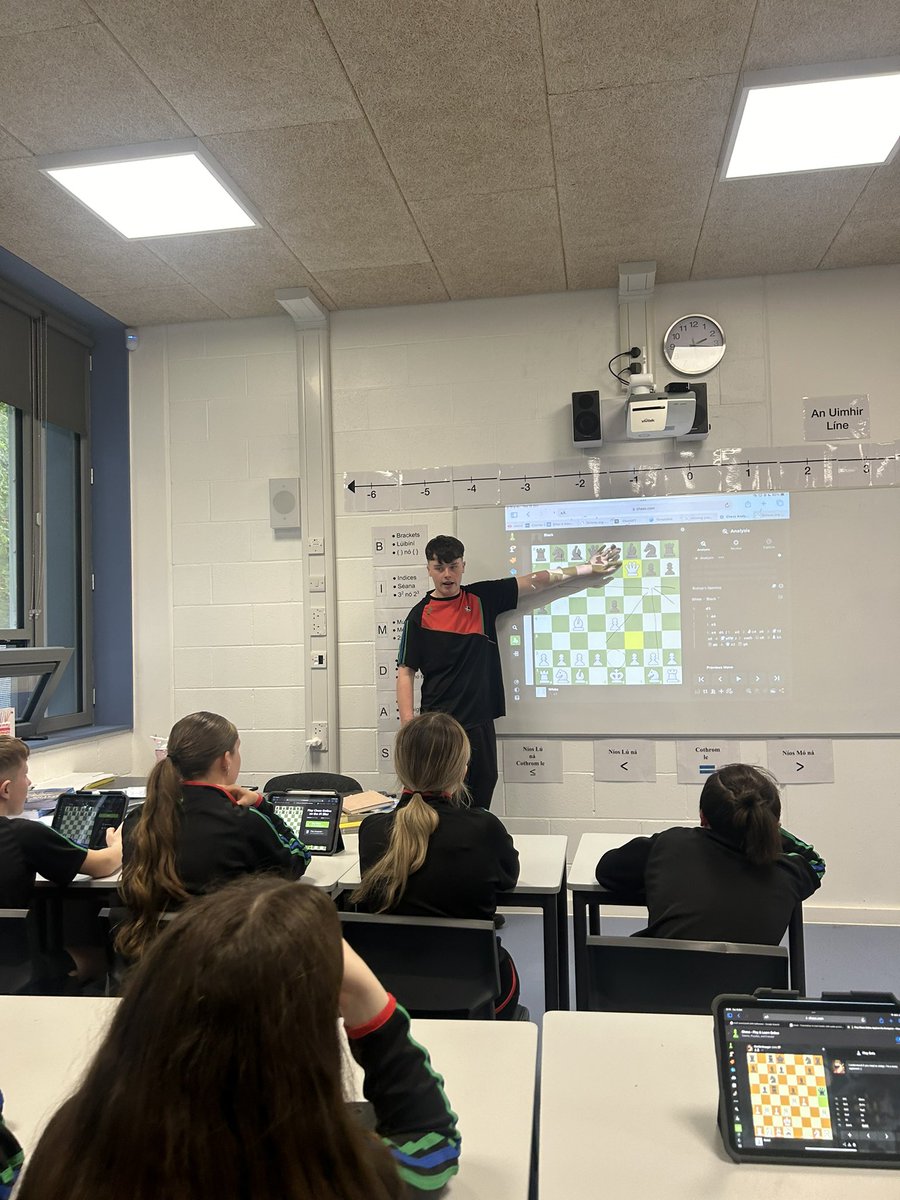 Naomi Ní Chearbhaill (@naomicarroll13) on Twitter photo Comórtas Fichille á stiúradh ag <a href="/GCLTY/">GCL Transition Year</a> inniu #SeachtainMhata2024 <a href="/mathsweek/">Maths Week Ireland</a> ♟️👏 Comórtas Fichille á stiúradh ag <a href="/GCLTY/">GCL Transition Year</a> inniu #SeachtainMhata2024 <a href="/mathsweek/">Maths Week Ireland</a> ♟️👏