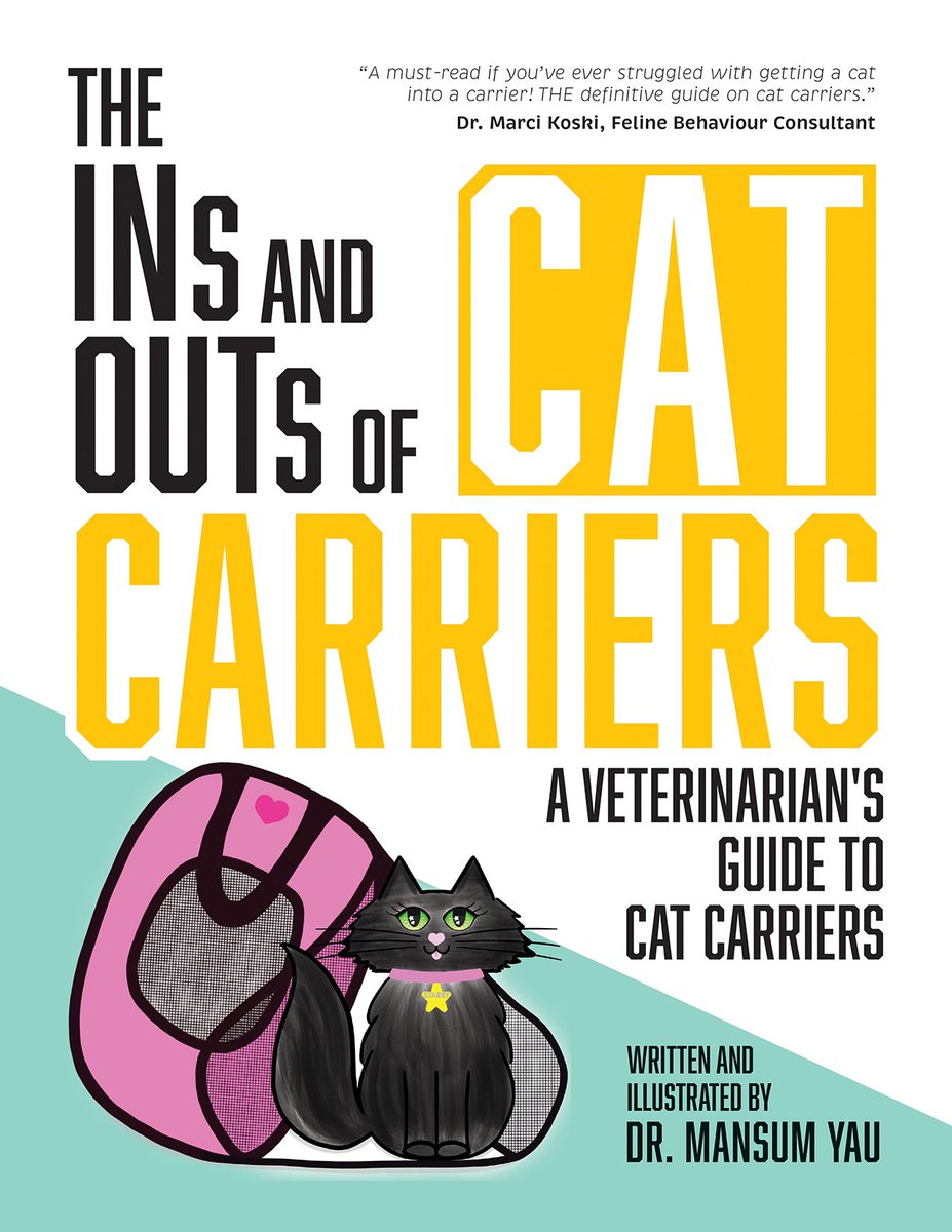 drmansum's tweet photo. I’m thrilled to announce that my book, "The Ins and Outs of Cat Carriers: A Veterinarian's Guide to Cat Carriers," is officially out TODAY!⁠ Tips &amp; tricks, cat cartoons, jokes, puns, pawsitive affirmations⁠, and more! 🐾 Grab your copy today—link in bio! #cats https://t.co/SHyY93CBO7