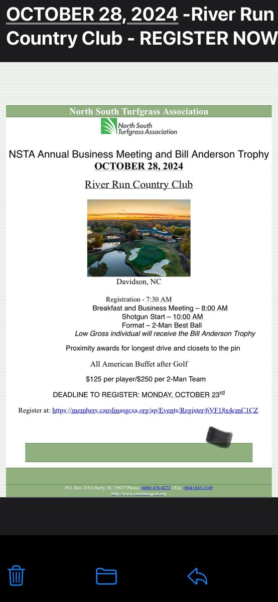 We still have a few spots available for the Bill Anderson trophy! Looking forward to seeing everyone