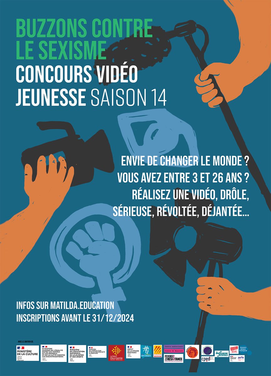 Riche  échanges (en visios) autour de #BuzzonsContreLeSexisme, concours vidéo jeunesse. Si vous avez envie de poser des questions ou de nous présenter votre projet vidéo, encore 2 visios demain 16 oct à 11h ou 15h, pour recevoir le lien : contact@matilda.education