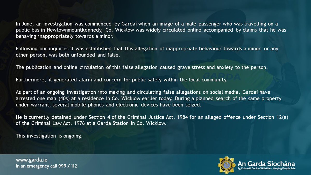 We appeal to you all to independently verify the content published on social media and which may be shared with you through a direct messaging app.
 
Comments on this post are turned off as the matter is the subject of a criminal investigation.