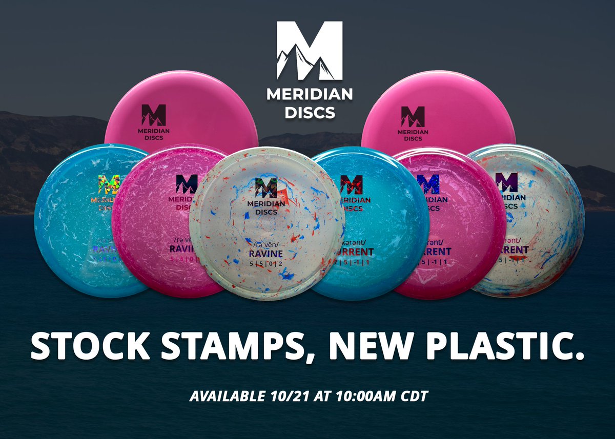 The Marbled Clarus Currents &amp; Marbled Clarus Ravines are officially here, featuring stunning marbled patterns &amp; Meridian Discs' renowned quality. 

Also introducing our Tundra putters in exclusive Graphite plastic for extra putting confidence!

meridiandiscs.com