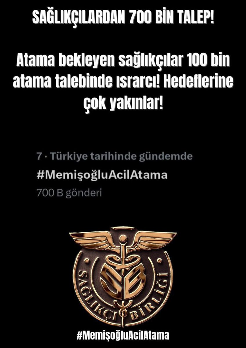 Başaracağız… #MemişoğluAcilAtama