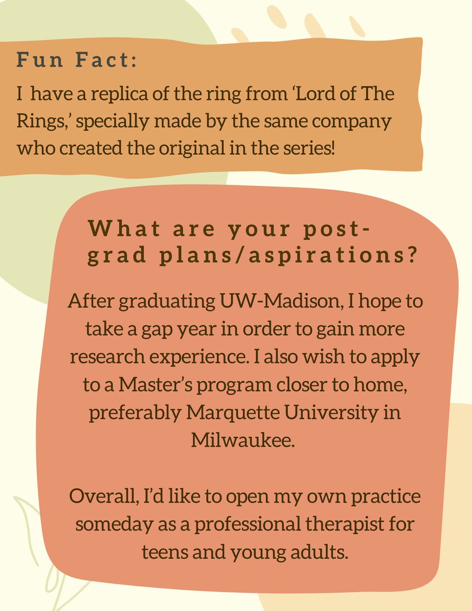 DISC_LabKids's tweet image. Meet Julia, a junior majoring in Psychology with certificates in Art Studio and Art History! 🎨 She's currently exploring the cognitive effects of chronic insomnia in older adults. 🧠💤
Julia hopes to take a gap year for more research before pursuing a master’s program!🎓