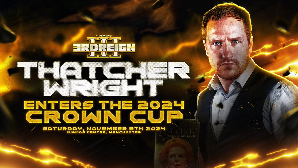 sovpro's tweet photo. Have you missed him? @ThatcherWright is the 2nd participant to enter the 3rd annual Crown Cup! 

What do you make of Thatchers chances? 

Ticket link below https://t.co/kiwWrIhTfY