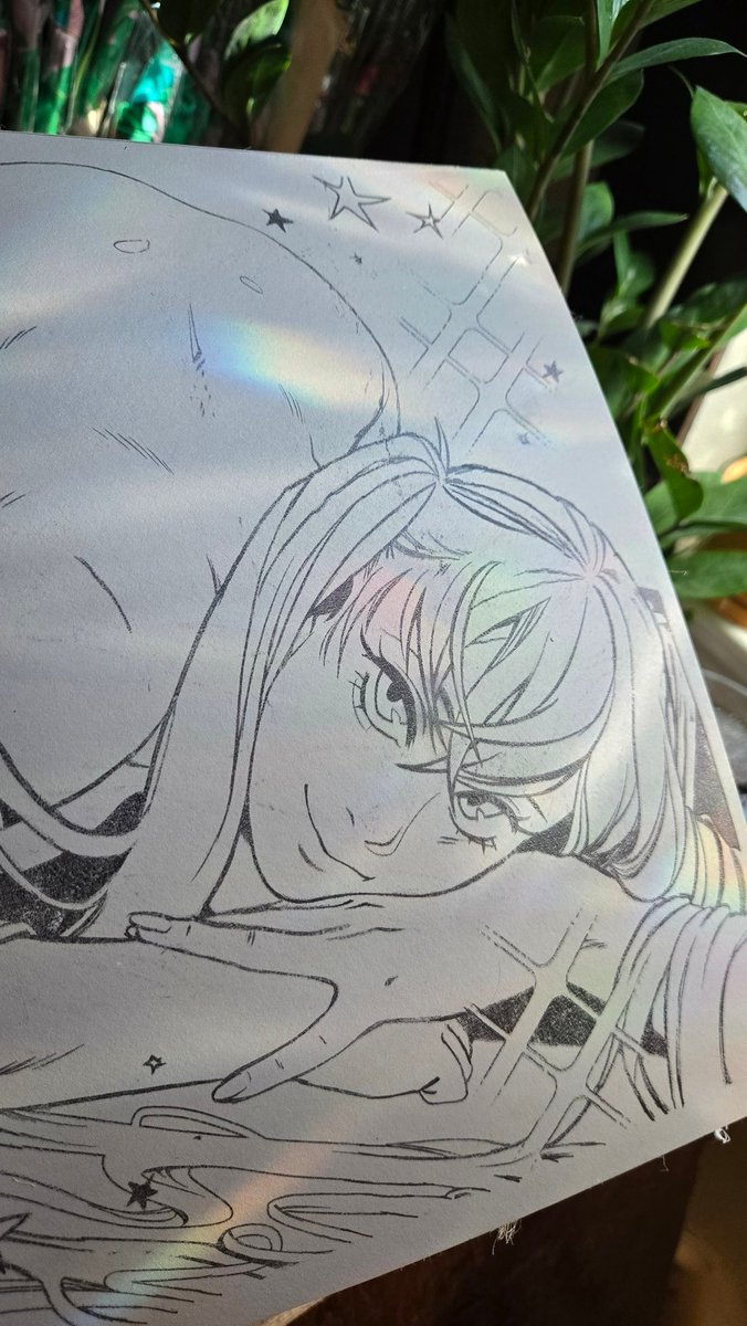 Miku linocut incoming