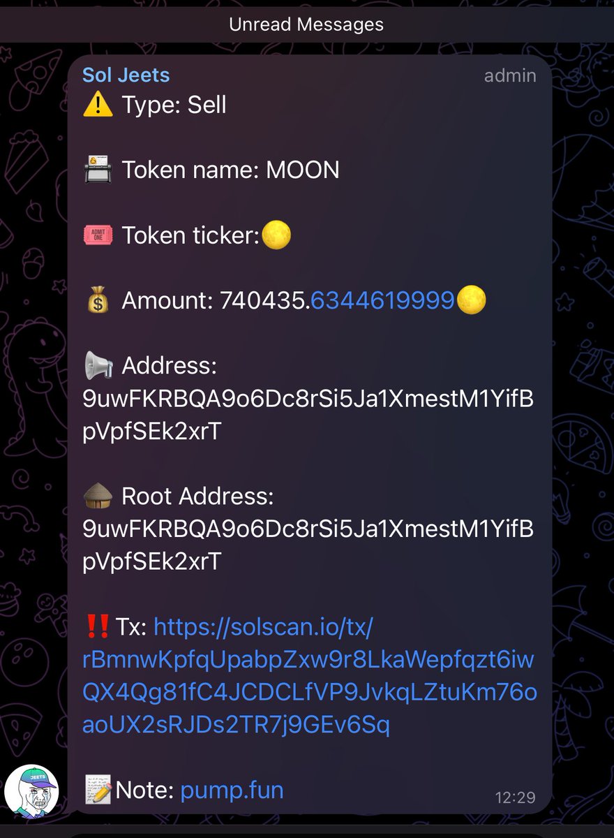 kernoshi's tweet photo. ⚠️ Airdrop plan update:

So, the bot development is almost done. Check it out: https://t.co/b4xQN9Ya6n

Currently tracking addresses that bought on Pumpfun. Whenever they sell, buy, or transfer, the bot tracks them all.

In the next couple of days, I will start the plan to airdrop 45% of the total supply to people who can support 🌕 in the long run.

For security concerns, we have started building a vesting contract and created a multisig wallet as well. I will keep you guys posted about this.

Each day, 1% of the supply will be airdropped to a maximum of 10 people, 0.1% each. The vesting contract will distribute 1% per day continuously over 40 days. 

The details of this airdrop distribution process will be sent in the next 2 days.  Alpha: We’re building something really cool and exciting for that.

As I mentioned before, 4% will be kept for myself. What about the remaining 5%?

I’m gonna airdrop this 5% supply to 20 people who help me test this tracker bot. This bot has been named “SOL Jeets” for a reason. 

Each person will receive 0.25% of the supply. I want to ensure the bot operates properly before rolling it out to the masses.

Requirements to get this 0.25% supply:

•Have a blue tick.
•Have more than 10,000 followers.
•No bots. No fake accounts.
•Repost this post with your SOL address and comment.
•First come, first served (FCFS).

P.S. We have a big plan for 🌕. It’s not just an emoji token, it’s the start of a new narrative: a transparent launch, the most transparent way to launch a token. If this is successful, we will establish a new meta for launching tokens, no more jeets, no more snipers, supply in good hands. 

Join us in this movement 🌕
