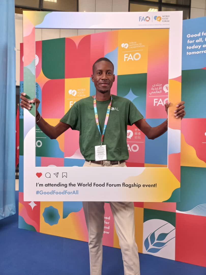 GOALNextGen's tweet photo. #NextGen Network member @JShumirai is attending the @WFFofficial flagship event in Rome this week. Josh will be speaking about his involvement in last years youth programme which focused on Climate and Food Systems 🌱 
@GOAL_Global @Irish_Aid #NextGen https://t.co/fhC5Qw0C0U