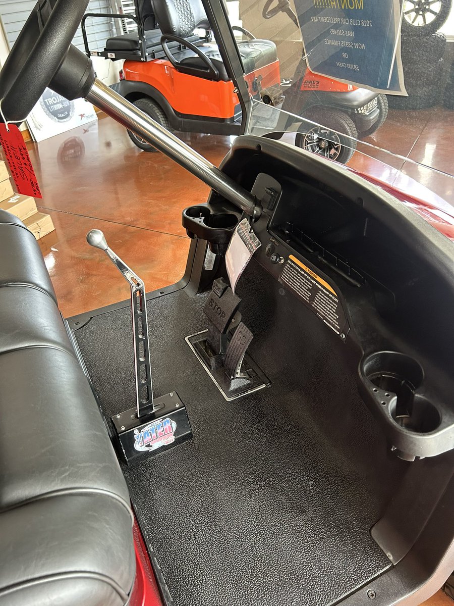 Huge Sale at Jakes Carts! Come check out this 2018 Club Car Precedent with premium seats, 6” lift, 14” wheels, and our very own Tater Shifter! Make this beauty yours today!