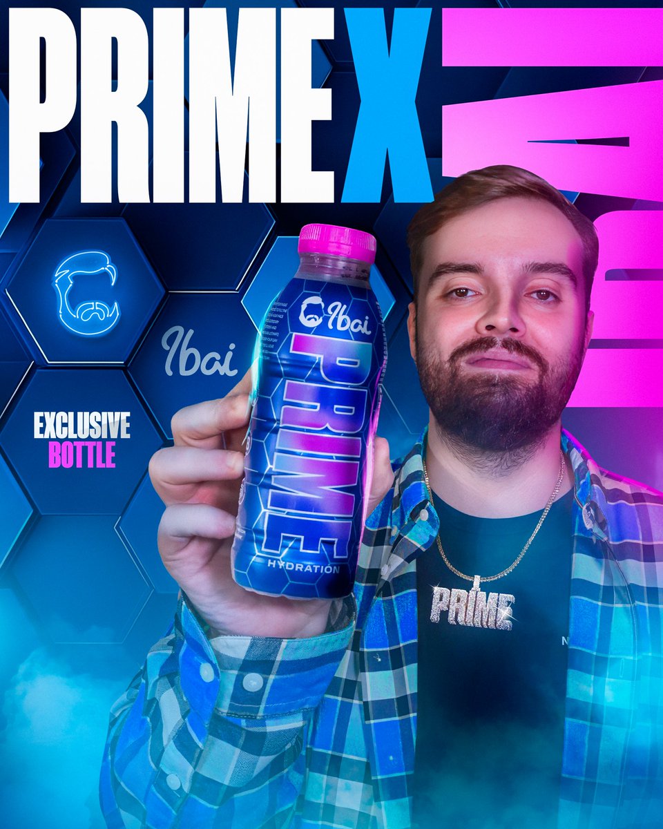 EDICIÓN LIMITADA DE IBAI x <a href="/PrimeHydrate/">DrinkPrime</a> . EL MEJOR SABOR. LA MEJOR BOTELLA. NO LO DUDES.