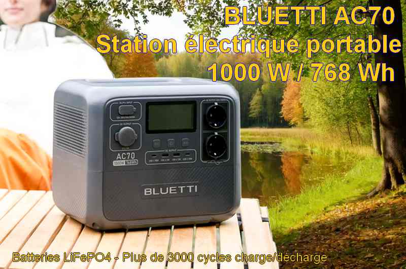 J'ai testé cette station électrique pour camping de <a href="/bluetti_inc/">BLUETTI</a> , modèle #AC70 batteries LiFePO4, 1000W 
pratique également pour les #makers quand il n'y a pas de 230v à proximité !
bit.ly/Bluetti_AC70