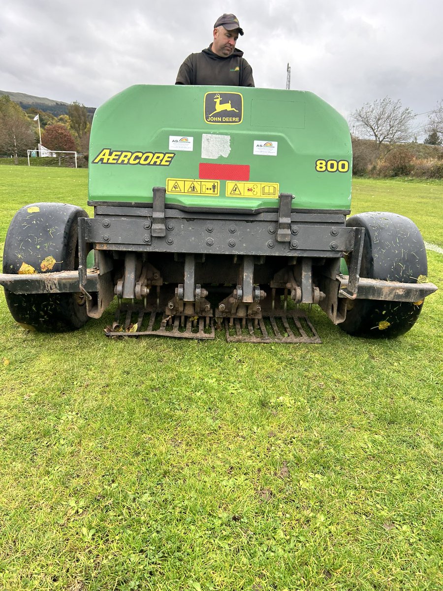 Aeration work done today.

Spiking at the glen for west Kilbride and solid tine at Bowencraig for largs colts