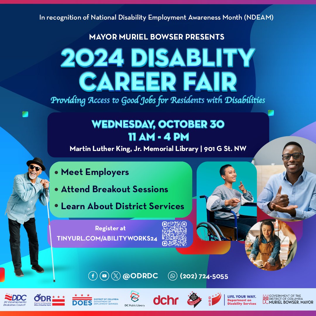 Good jobs change lives! Residents with disabilities, register today for the 2024 Disability Career Fair.  Employers are looking for the skills and talents you can offer the workforce. Scan the QR Code below or visit tinyurl.com/AbilityWorks24 #  #NDEAM