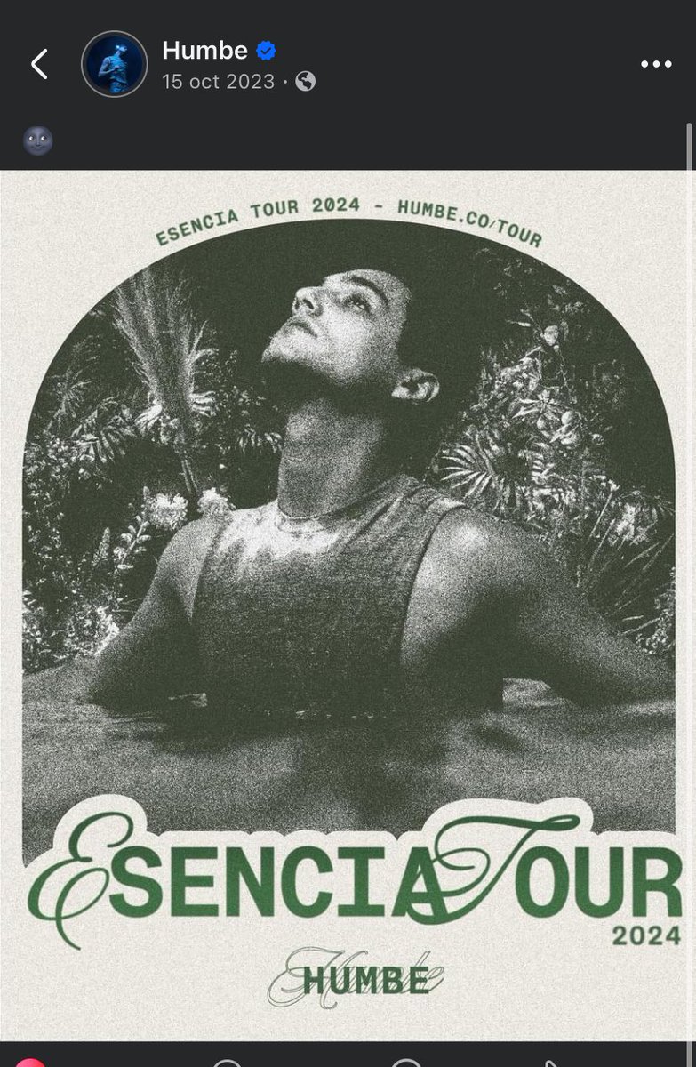 Emily_desan's tweet image. Hace un año @humberdz nos daba la noticia del ESENCIA TOUR 🥹 
Hace un año inició la felicidad de varias Humbers 😭xq veríamos a humbe cantar en vivo ✨