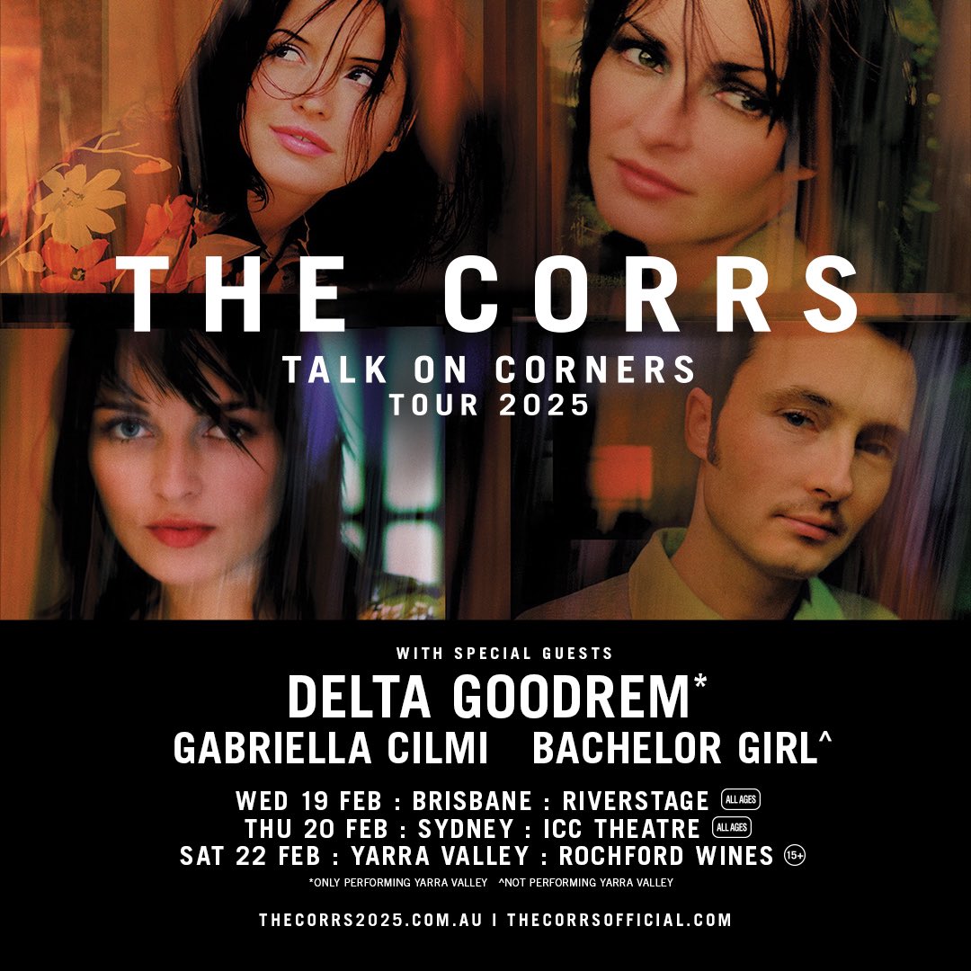 We always loved the Corrs - we had a soft spot for their Irish-ness, &amp; had major girl crushes on them. The late 90s were better for their  pop sensible hooky,  lush tunes. We were lucky to be played right beside them on the airwaves, &amp; now we get to be one of their guests, live