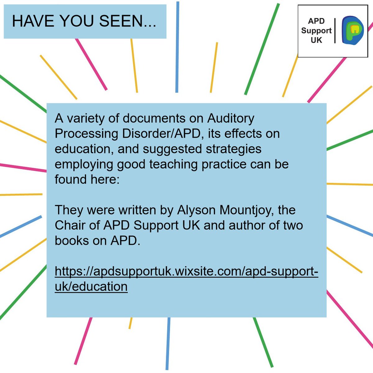 Please   share to raise APD awareness. #apdsupportuk #audiology #apd #auditoryprocessingdisorder #apdawareness #hearingdisorder #dyslexia #autism #autisticspectrum #speechandlanguage #disabilityawareness #school #invisibledisability #education #earlyintervention #inclusionmatters