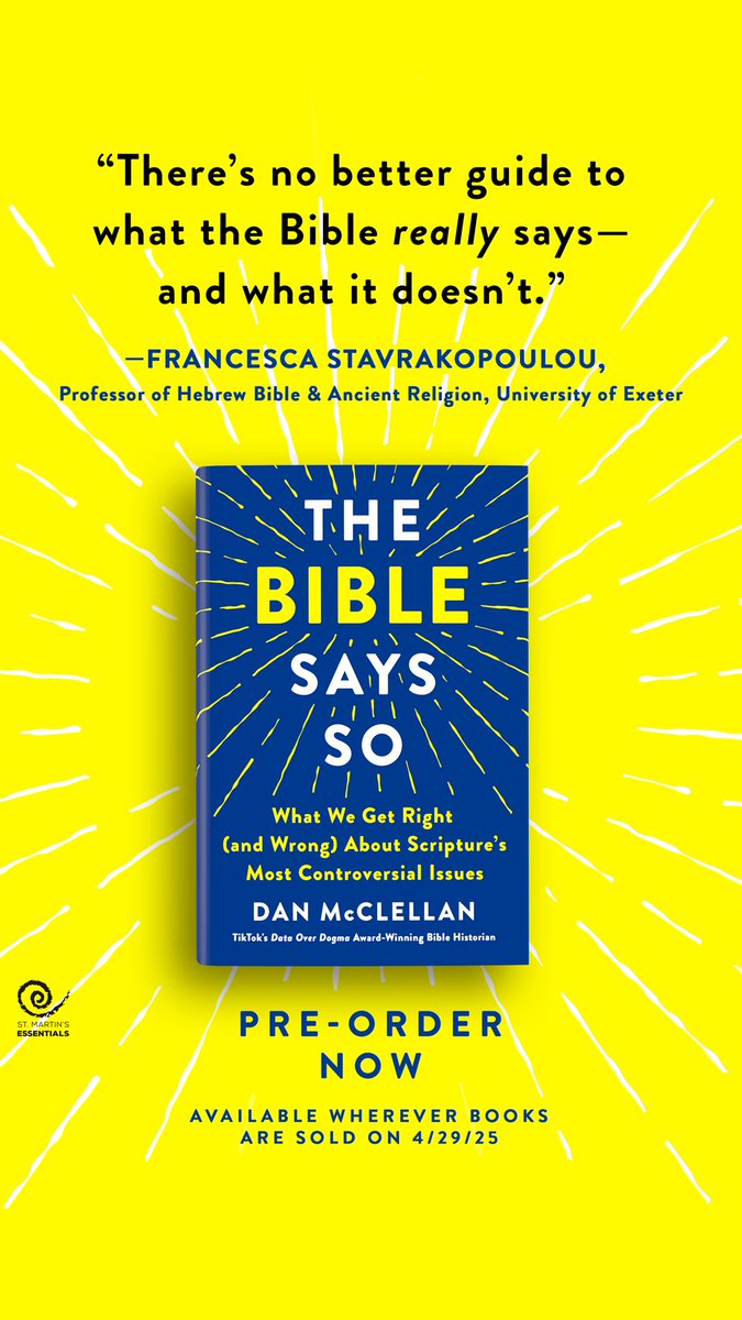 maklelan's tweet image. My new book, The Bible Says So, will be available on April 29, 2025, through @StMartinsPress. More info and preorders available here:

static.macmillan.com/static/smp/bib…
