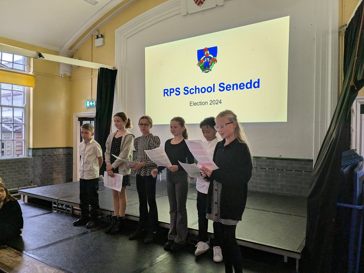 Today half of our new political parties presented their manifestos to the school in an attempt to sway voters and take charge of the Senedd. Incredible, impassioned speeches from all involved 👏👏👏
